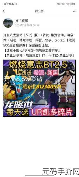 航海王，燃烧意志最新版震撼发布，开启角色扮演新篇章