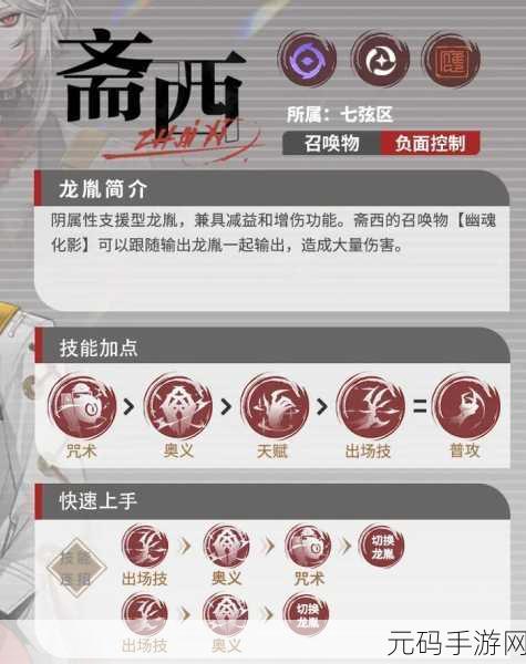 归龙潮斋西一图流全方位培养秘籍