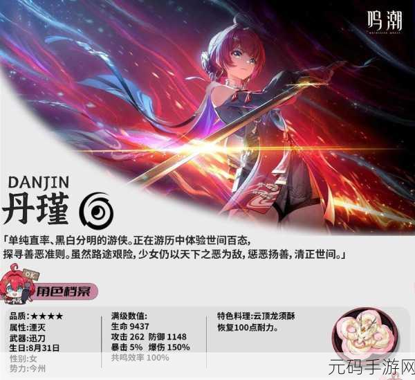 鸣潮丹瑾全方位解析与培养指南