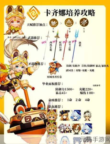 原神卡齐娜阵容搭配秘籍,全面解析与实战攻略