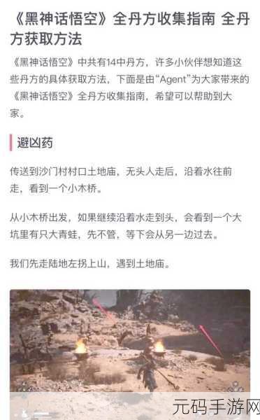黑神话悟空,九转还魂丹获取秘籍大揭秘