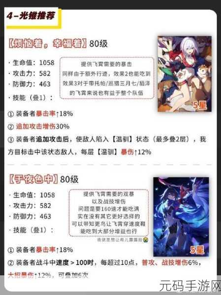 崩坏星穹铁道飞霄等级突破材料全解析，助你称霸星河