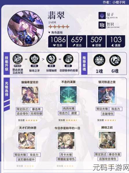 崩坏星穹铁道翡翠光锥选择指南