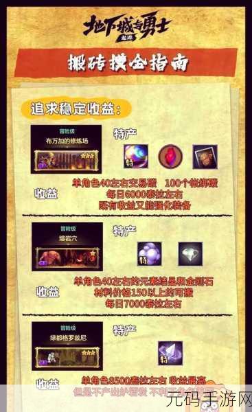 DNF 跨区搬砖全方位解析,选对区域收益翻倍