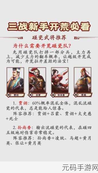 三国志战略版,顶级开荒队伍全解析