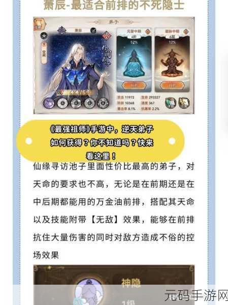 探索最强祖师，一款震撼手游的全面解析