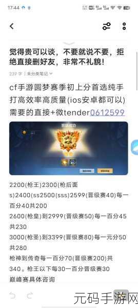 2024 穿越火线手游段位等级全解析，你处于哪个层级？