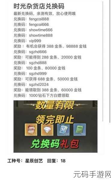 时光杂货店,兑换码输入指南与惊喜探秘