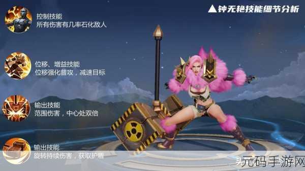 王者荣耀,钟无艳玩法全解析,制霸战场不是梦