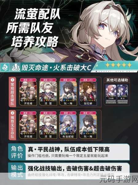 崩坏星穹铁道流萤生存位角色深度解析与选择指南